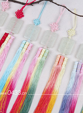 仿玉雕刻双仙鹤新娘韩服挂件H-P02681