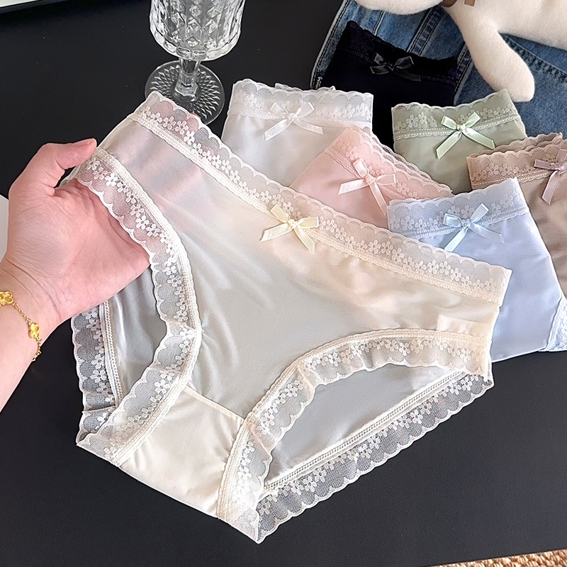 裸感冰丝面膜内裤女纯欲风超薄透气速干纯棉裆2025新款三角裤夏季