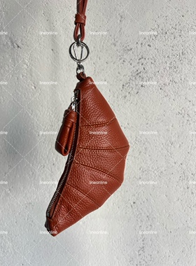 lineonline 实用小物LE同款mini挂脖可颂零钱包卡包饺子包