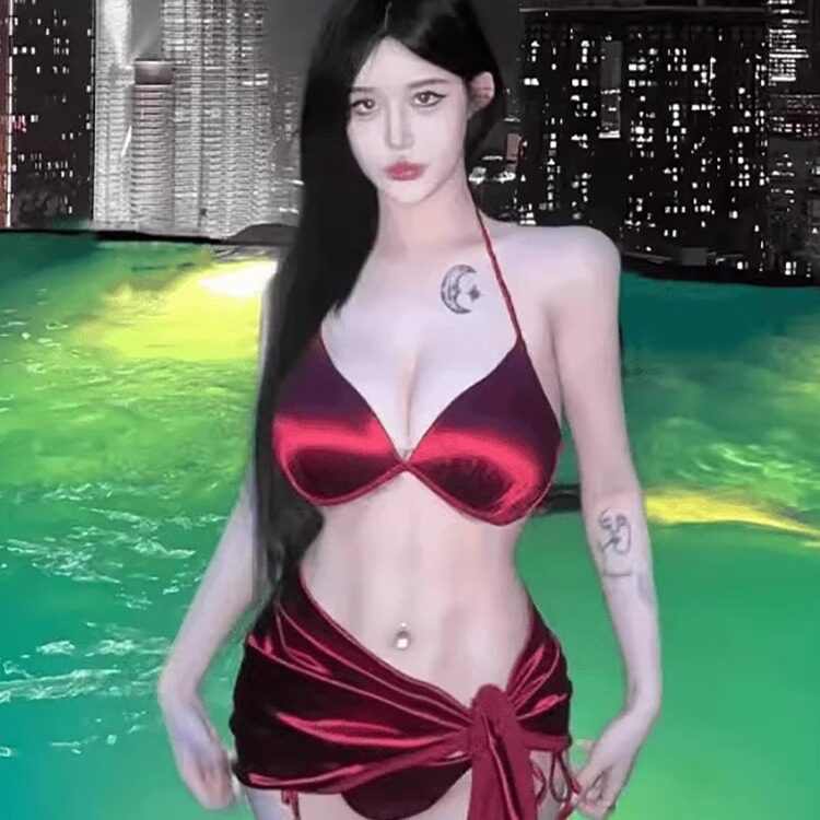 维多利亚海边度假泳装温泉