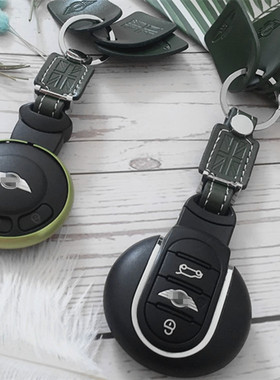 适用于宝马迷你minicooperF56F55F54R60R56牛皮汽车钥匙套扣男女