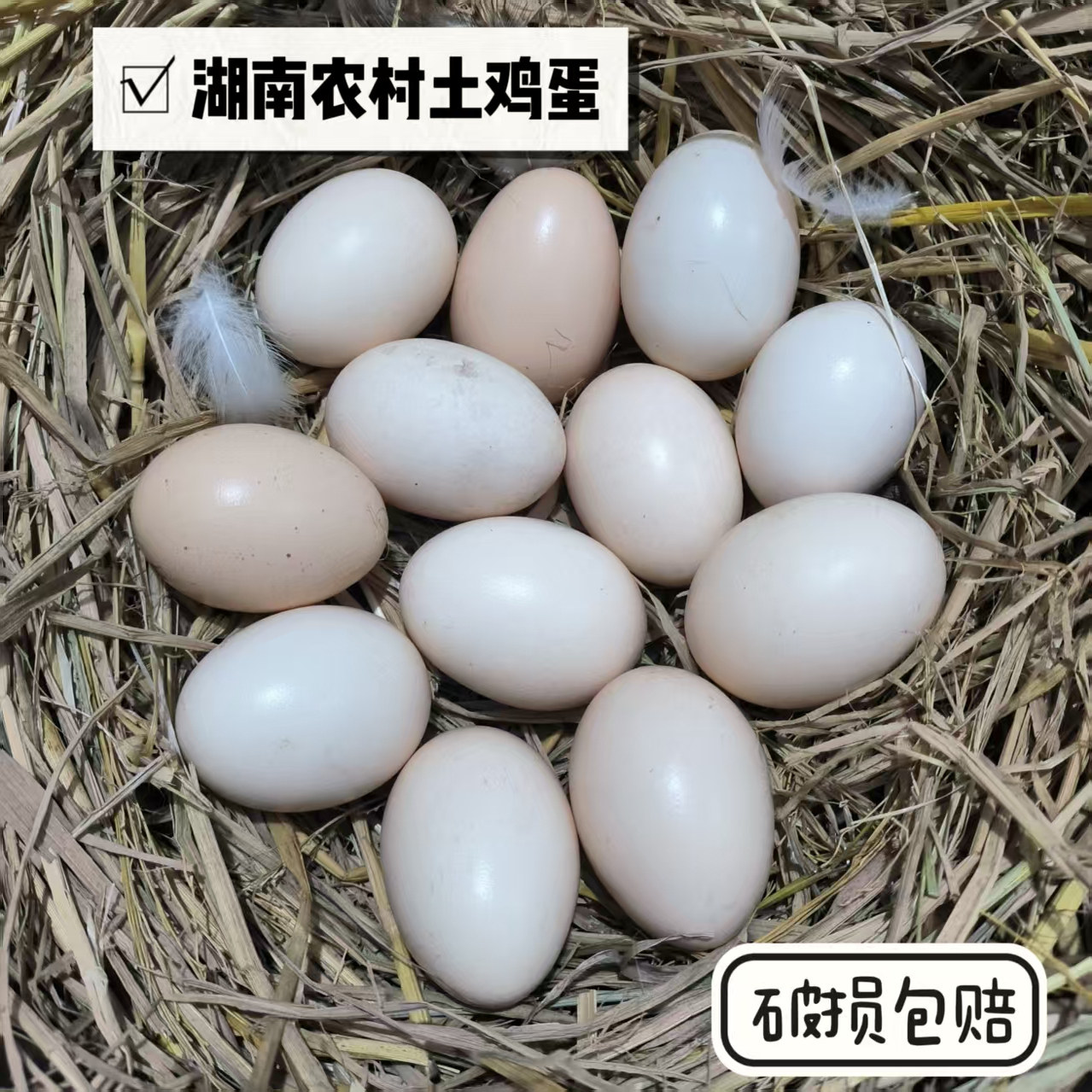 土鸡蛋正宗农家散养笨鸡蛋百家蛋