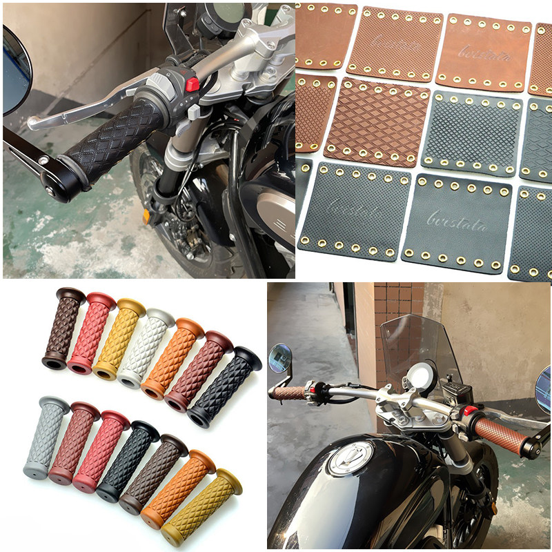 오토바이 BENDA JINJILA 300 레트로 가죽 커버 핸들 바 커버 핸들 바 접착제 핸들 바 거울에 적합 설치 가능