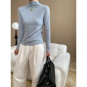 显瘦百搭打底衫 刚需基础款 亲肤软糯磨毛半高领修身