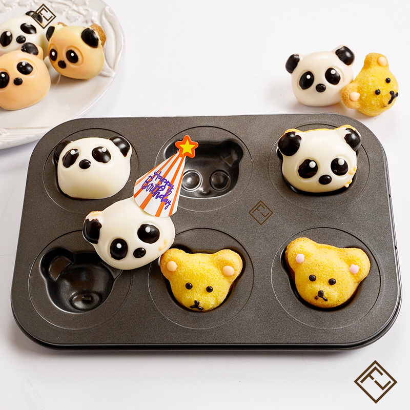 日本cotta碳钢熊猫熊头烤盘