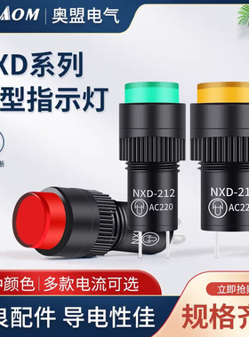 NXD-211/212/213/214/215小型信号灯指示灯电源DC12V 24V AC220V