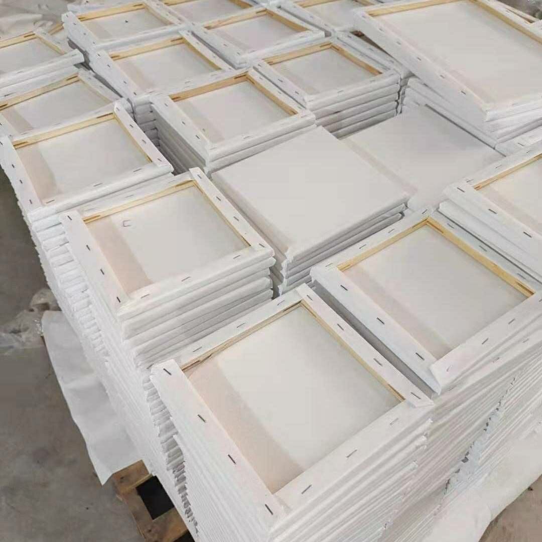 纯棉亚麻空白画框丙烯油画批发