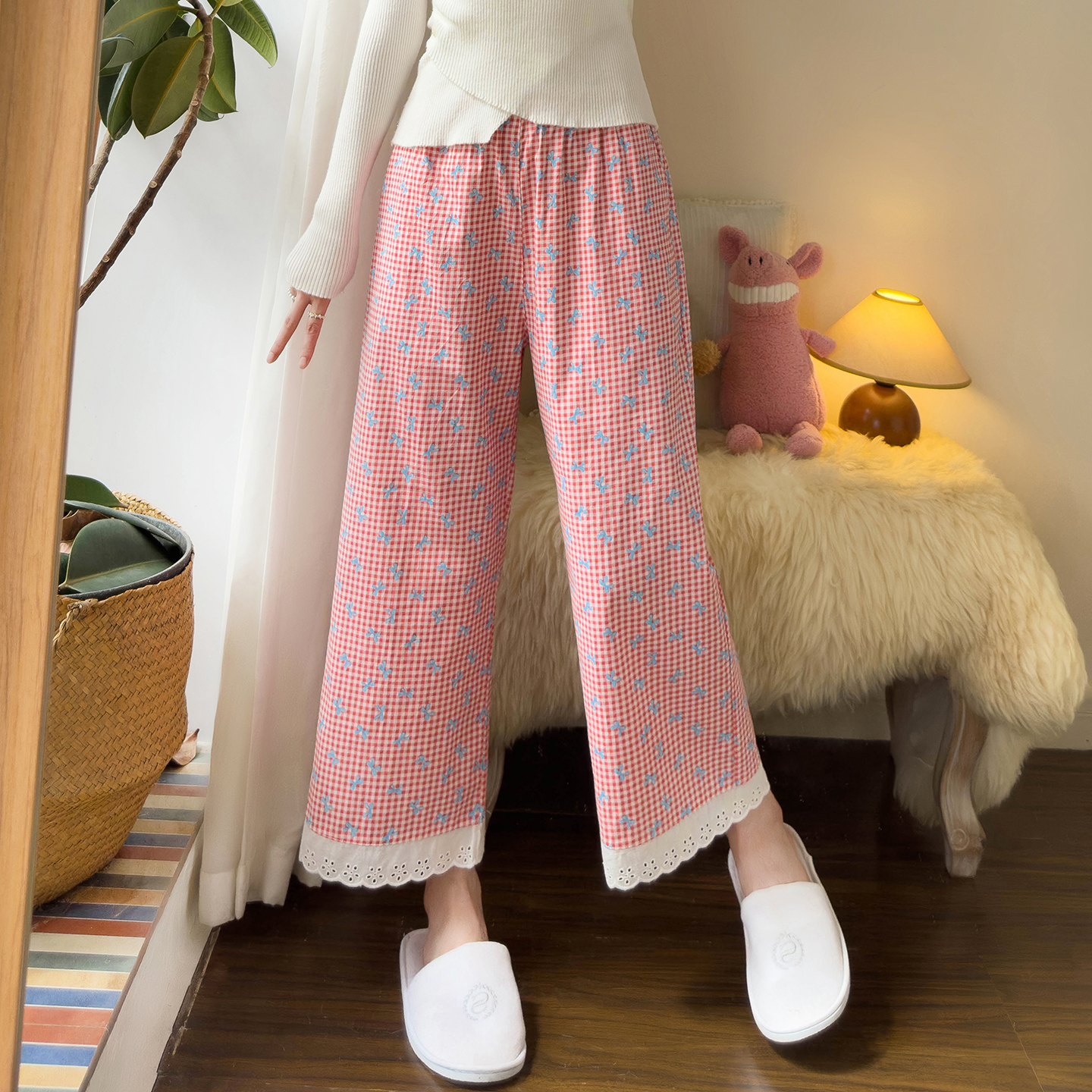 可外穿小个子全棉睡裤