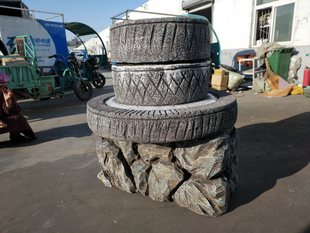 定制仿真高密度泡沫磨盘假山造景摄影塑雕舞台演出道具磨盘石磨