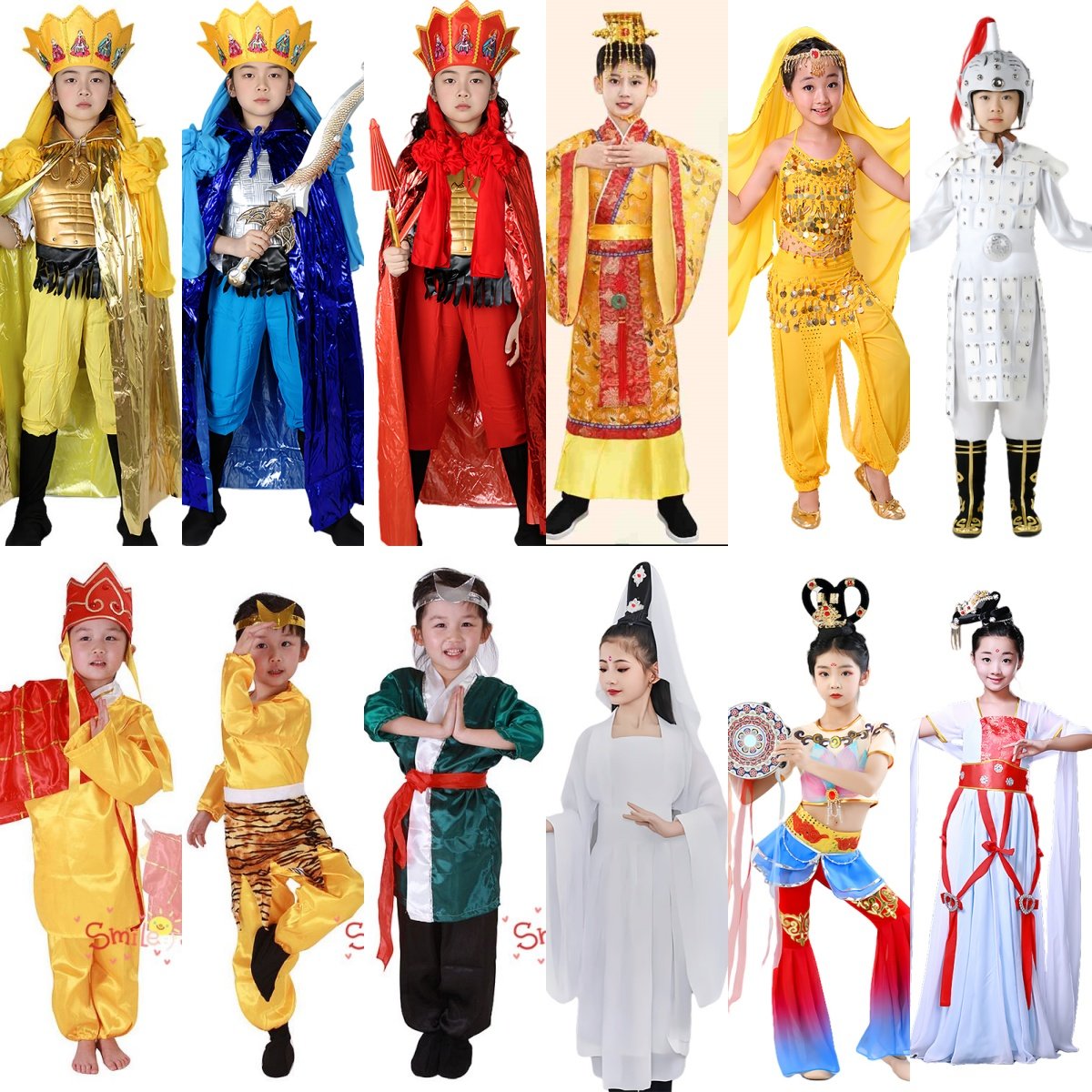 出租儿童六一表演西游记七仙女哪吒四大天王嫦娥天兵天将演出服装