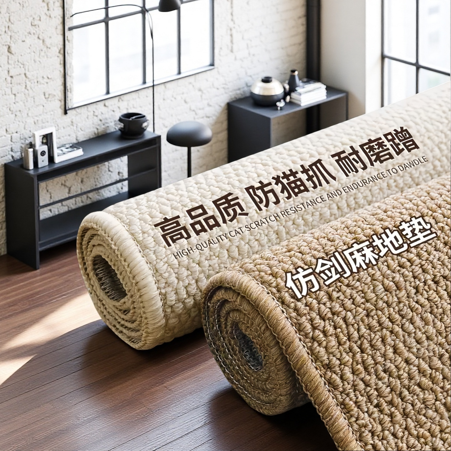 猫抓仿剑麻地毯耐磨防滑