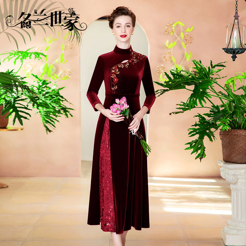 名兰世家婚礼妈妈礼服连衣裙原创