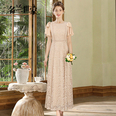 名兰世家原创设计聚会平时可穿高贵礼服夏季 日常修身 显瘦妈妈裙子