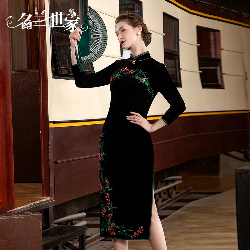 名兰世家新中式旗袍妈妈宴会礼服