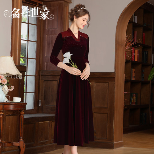 名兰世家婚礼妈妈连衣裙婚宴礼服