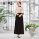 名兰世家2026春季 圆领原创设计绣花撞色拼接连衣裙简约大气 新款