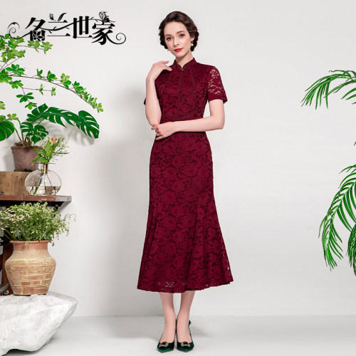 名兰世家妈妈婚宴礼服连衣裙高贵