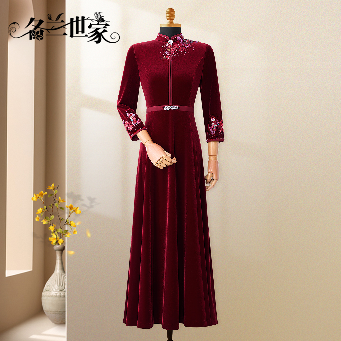 喜妈妈婚宴礼服高端轻奢喜婆婆装