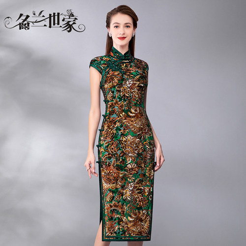 名兰世家婚宴妈妈旗袍裙礼服中式