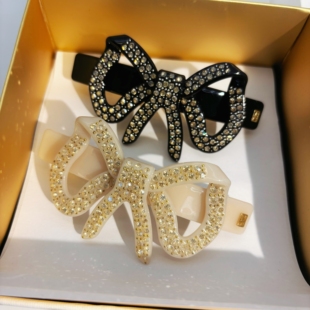 发夹女侧边高级感轻奢亚历山大同款蝴蝶结幻想系列醋酸后脑勺抓夹