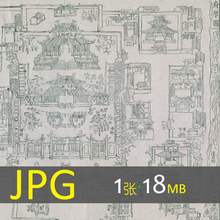 316 1784年杭州府城图海塘图府学图 老旧舆地图历史资料电子素材