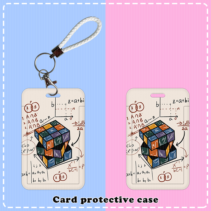 魔方学生滑盖卡套饭卡公交卡厂牌胸牌身份证件保护套校园可爱