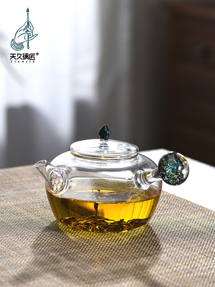天久璃匠玻璃壶电陶炉专用迷你烧水壶泡茶煮茶壶星辰急须壶侧把壶