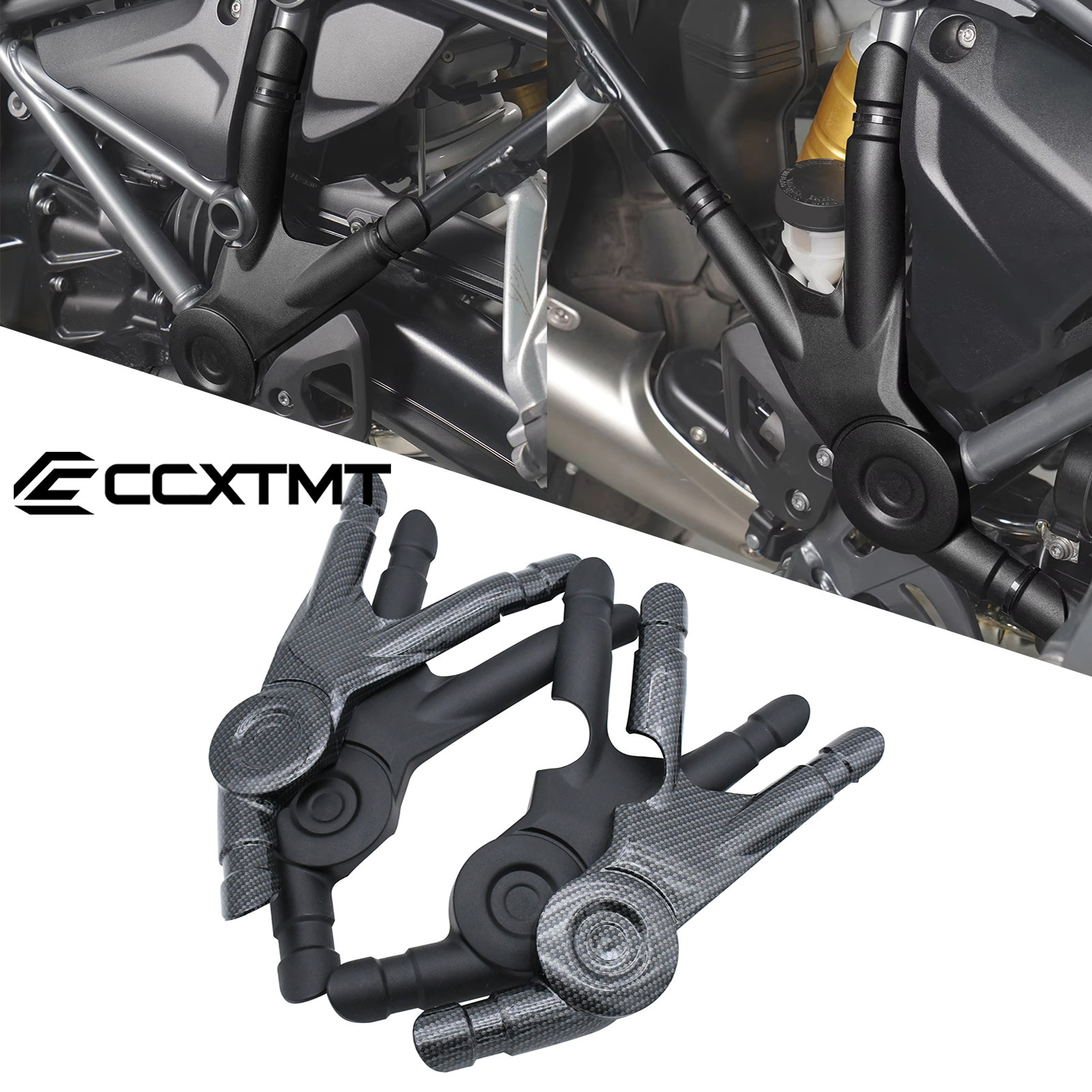 适用于宝马BWM R1250GS R1200GS ADV 车架盖板左右防护盖保护罩