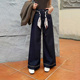 女明线直筒长裤 宽松防褪色阔腿牛仔裤 高腰显瘦 新款 爆犀牛2025秋季