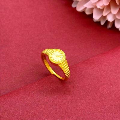 戒指活口流金岁月金表戒指