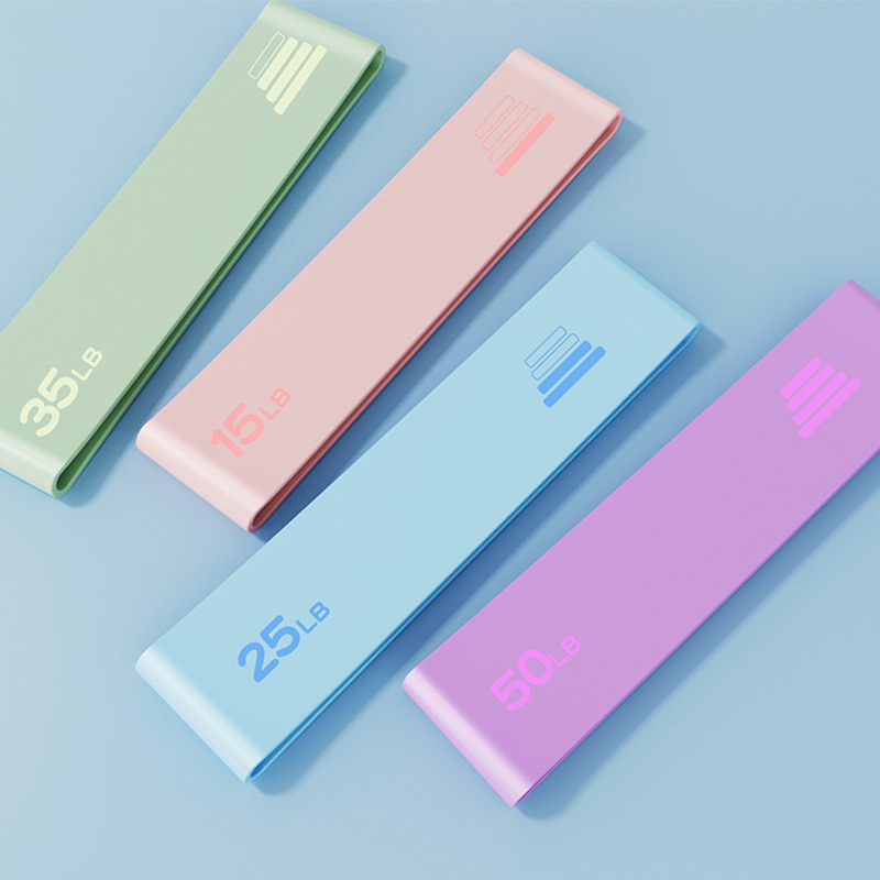 硅胶弹力带瑜伽拉力圈室内居家健身女运动深蹲美臀舞蹈阻力带