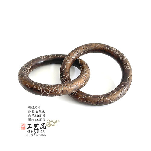 日月双辉雷击枣木老旧乾坤圈