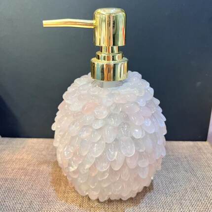 创意天然水晶簇高级感乳液洗手液化妆品沐浴露分装瓶 个性按压瓶
