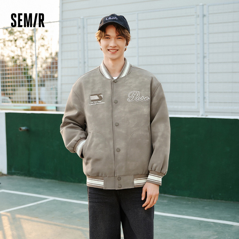 森马学院风棒球服宽松夹克外套男