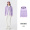 C-Pink Purple 7002 Love Embroidered Loose Fit