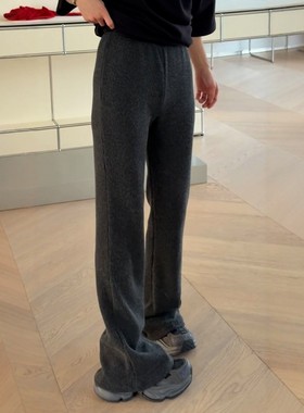 现货主推诗歌兰32922针织裤松紧腰高弹休闲瘦瘦裤欧货2025冬季新