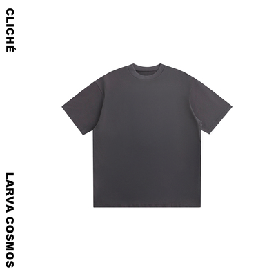 LarvaCosmos｜简洁纯色宽松磨毛短袖T恤