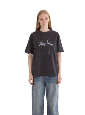 LarvaCosmos｜collage系列叉勺餐具图案磨毛短袖T恤