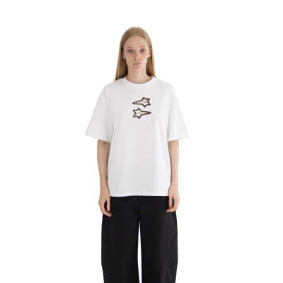 LarvaCosmos｜collage系列星星发夹图案短袖T恤