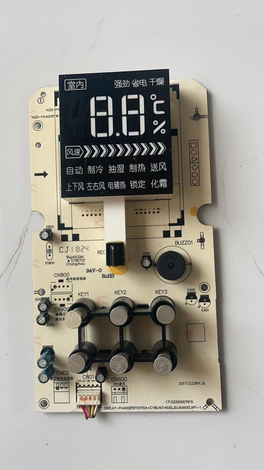 17122200007615美的(R5F101FDA+CY8C4014SX1显示板DISPLAY-PA400