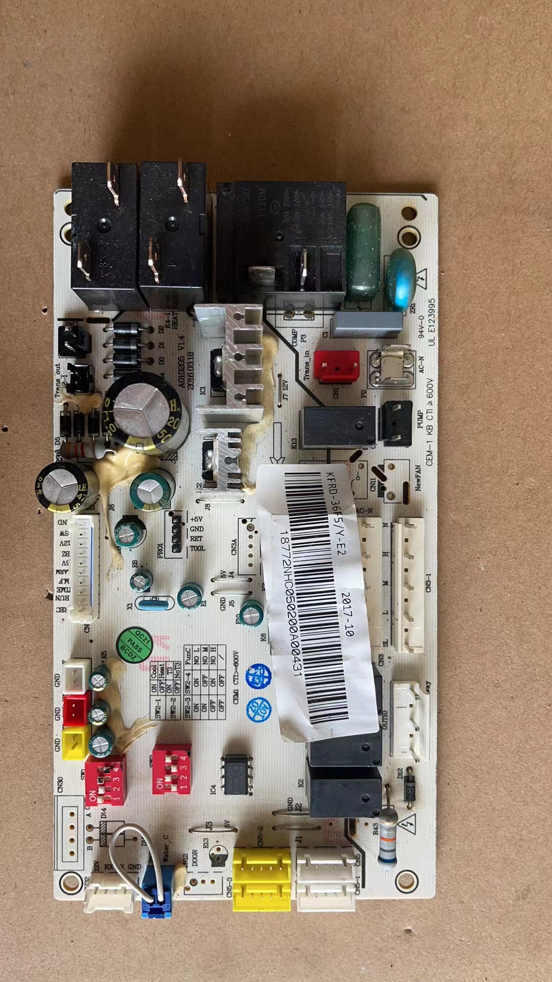 中央空调风管机TCL KFRD-36F5Y-E2 电脑板A010205 主板