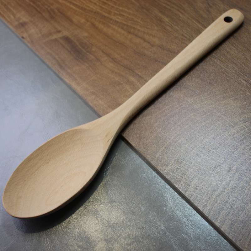 无漆无蜡天然原木大汤勺长柄炒勺