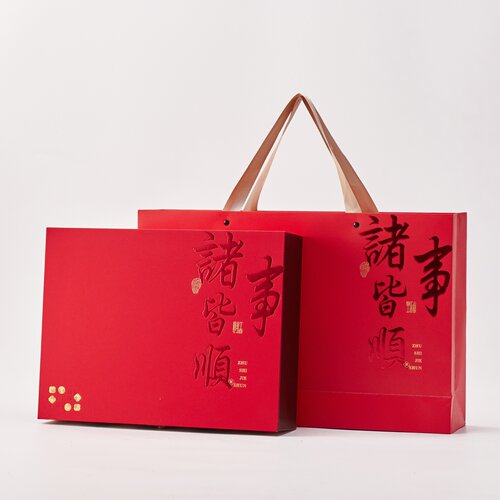 诸事皆顺包装盒节日滋补品送礼三拼刷双拼礼品盒元贝鹿茸多拼盒子