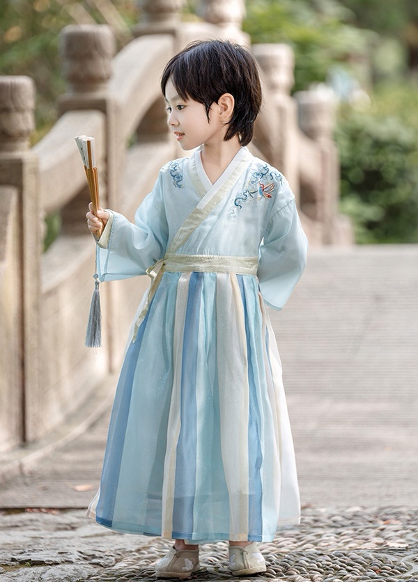 子其娃2023年春夏新款男童古风汉服原创中国风汉服书生贵公子气质