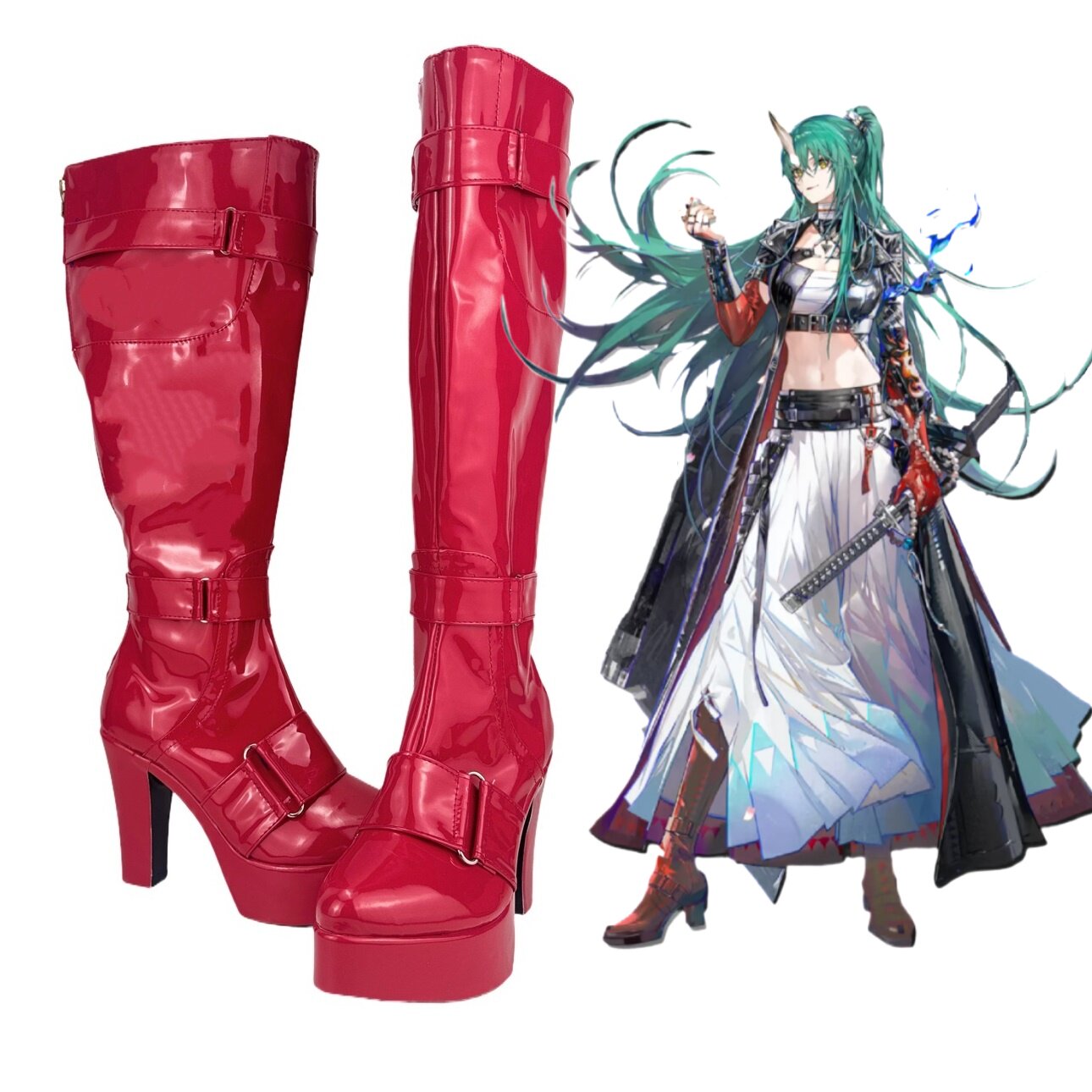 明日方舟斩业星熊cos鞋子定制动漫游戏cosplay靴来图定做招代理