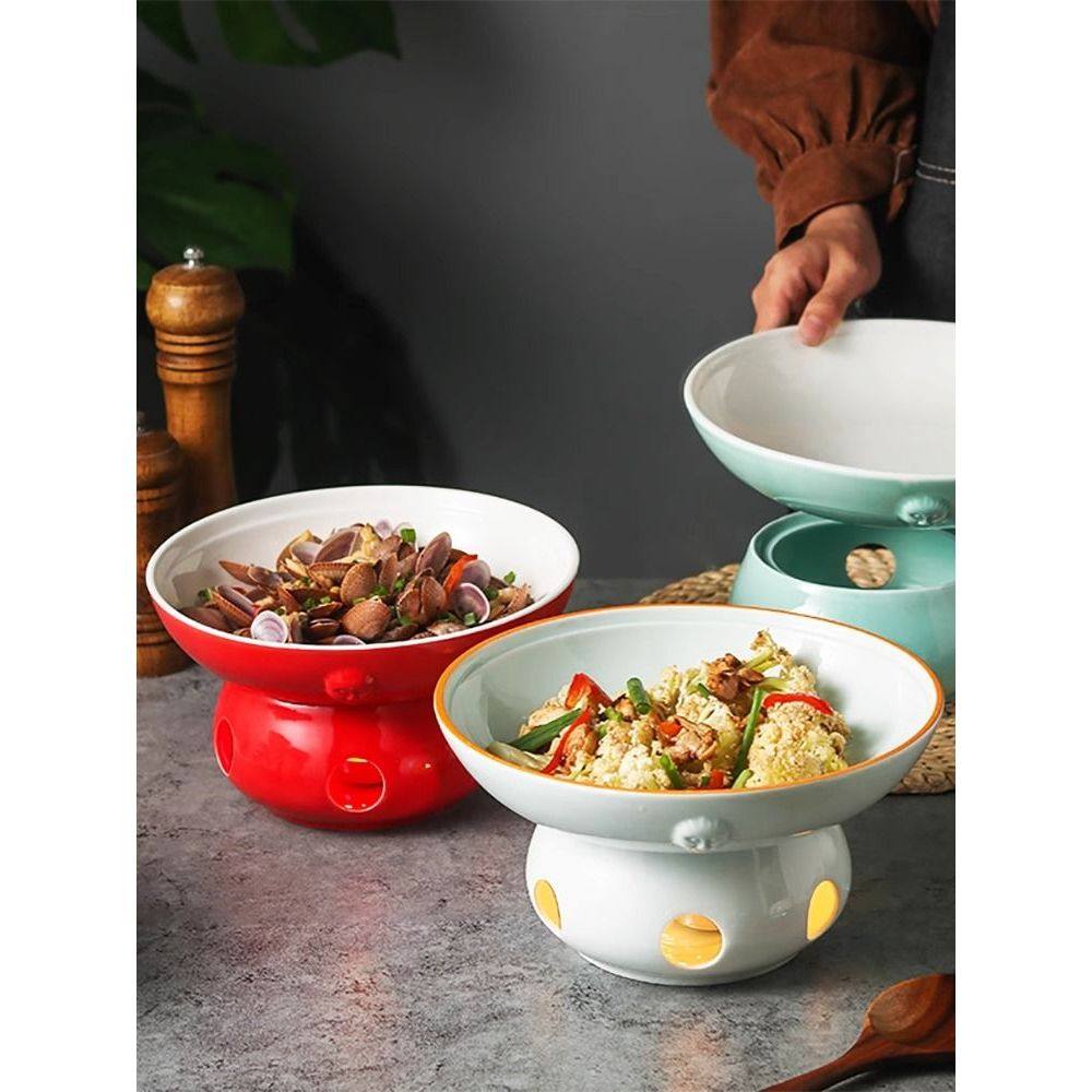 酒店餐具蜡烛保温加热炉盘圆形汤盘陶瓷加热菜盘家用明炉干锅汤盘,餐饮具,酒店餐具,淘宝优惠券,粉丝福利购,淘宝优惠卷