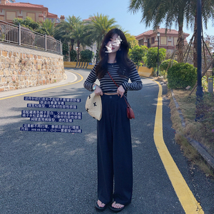 小个子春夏新款 裤 西装 直筒遮肉显高瘦长款 子xxs 阔腿休闲裤 小小家