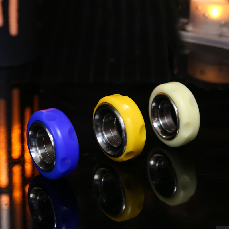 EDC指尖陀螺奶酪戒指棘轮段落机械师解压玩具指环推牌把玩物件