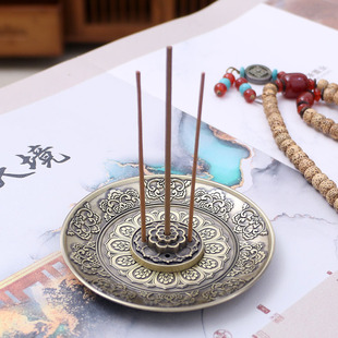 仿古铜插香固定器底座家用线香香插支架香座高级感不落灰点香托盘