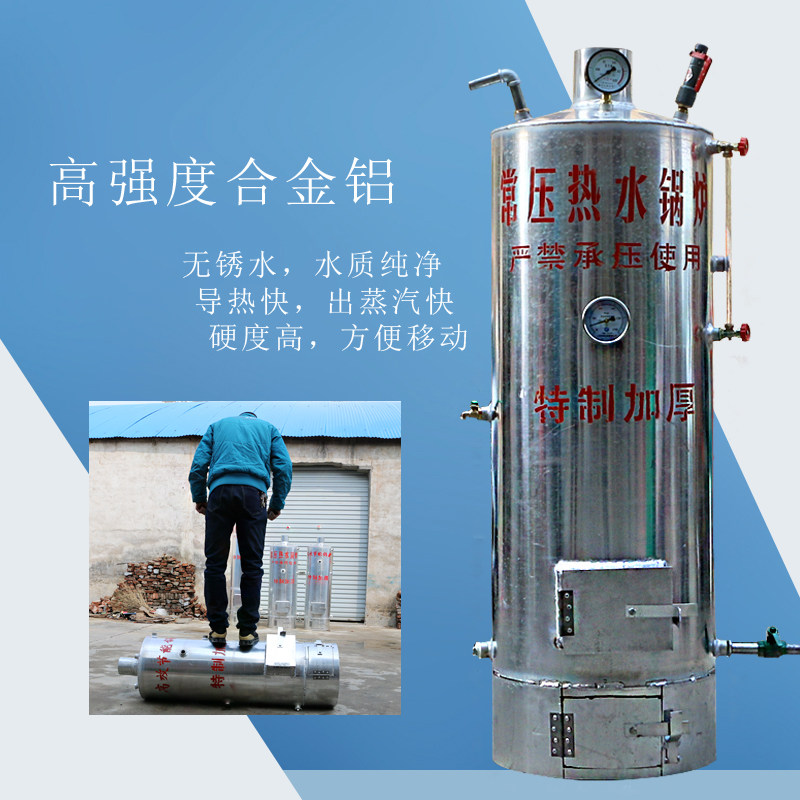 小型家用蒸汽锅炉燃煤烧柴做豆腐灭菌馒头酿酒养殖地暖热水铝锅炉